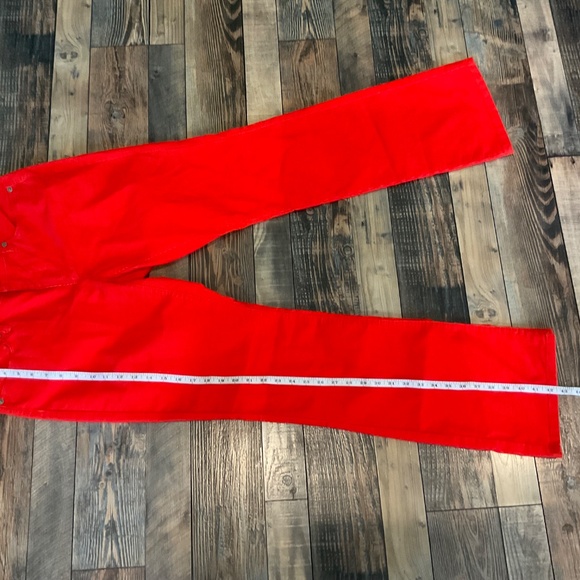 NWT Ann Taylor Loft Reddish Orange Corduroy Curvy Bootcut Jeans Size 29/8 - Picture 5 of 10
